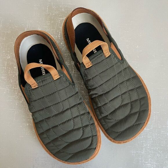 Merrell Women's Hut Moc Quilted Flats Comfort Shoes Slip On US 6 Olive Green - Picture 10 of 12